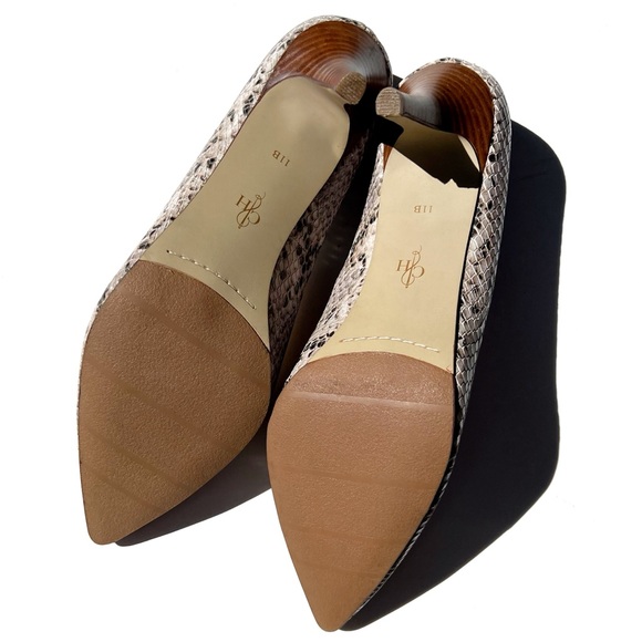 Cole Haan Gray Multi Snakeskin Embossed Leather Heels - Picture 8 of 9